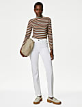 Cotton Rich Striped Slim Fit Top