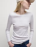 Cotton Rich Ribbed Top