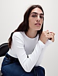 Cotton Rich Ribbed Top