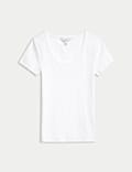 Cotton Rich Scoop Neck T-Shirt