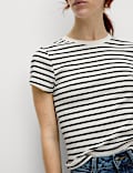 Cotton Rich Striped Premium T-Shirt