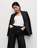 Pure Cotton Square Neck Slim Fit Top
