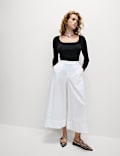Pure Cotton Square Neck Top