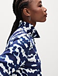 Printed Collared Button Through Shirt