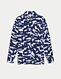 Printed Collared Button Through Shirt