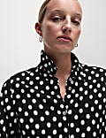 Printed Collared Button Through Shirt