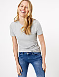 2er-Pack eng anliegende T-Shirts mit hohem Baumwollanteil