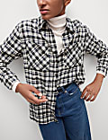 Pure Cotton Brushed Checked Utility Shirt