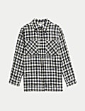 Pure Cotton Brushed Checked Utility Shirt