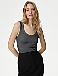 Sparkly Cotton Rich Ribbed Vest