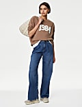 Pure Cotton Slogan Sweatshirt