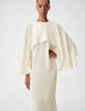 Cape Midaxi Dress