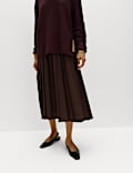 Pleated A-Line Skirt