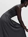 Jersey Dropped Waist Midi Dress