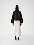 Draped Midi Asymmetric Skirt