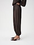 Pleated Satin Jumpsuit