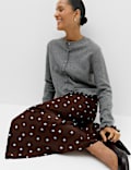 Polka Dot Maxi Slip Skirt