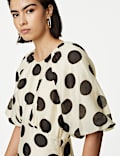 Lyocell&trade; Rich Spot Midaxi Waisted Dress