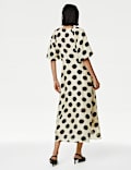 Lyocell&trade; Rich Spot Midaxi Waisted Dress