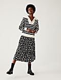 Printed Midaxi Tiered Skirt