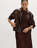 Robe coupe droite midaxi en coton textur&eacute;