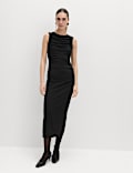 Jersey Ruched Midaxi Bodycon Dress