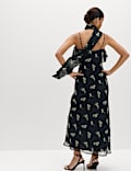 Floral Scarf Detail Midaxi Cami Dress
