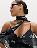 Floral Scarf Detail Midaxi Cami Dress
