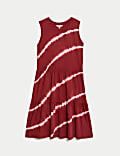 Pure Cotton Printed Knee Length Tiered Dress