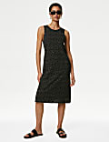Pure Cotton Spot Print Mini Shift Dress