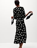 Printed Round Neck Midaxi Column Dress