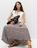 Cotton Rich Gingham Midaxi Circle Skirt