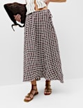Cotton Rich Gingham Midaxi Circle Skirt