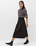 Jersey Midi Circle Skirt