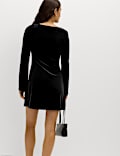 Velvet Mini Skater Dress