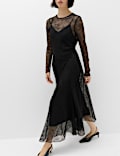 Lace Midaxi Skater Dress