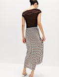 Printed Midi Slip Skirt