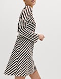 Striped Long Sleeve Mini Shift Dress