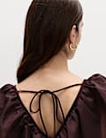 Lyocell Rich Frill V-Neck Midaxi Relaxed Dress