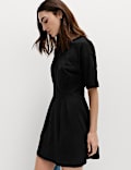 Pure Cotton Waisted Mini T-Shirt Dress