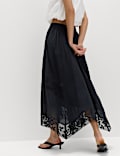Pure Cotton Lace Maxi Circle Skirt