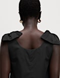 Pure Cotton Bow Detail Mini Column Dress