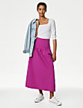 Cotton Rich Midi Circle Skirt