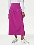 Cotton Rich Midi Circle Skirt