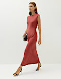 Satin Tie Detail Midi Slip Dress