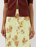 Floral Maxi A-Line Skirt
