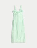 Pure Cotton Striped Midaxi Cami Dress