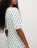 Polka Dot Midi Waisted Dress