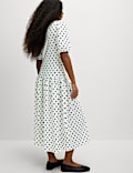 Polka Dot Midi Waisted Dress