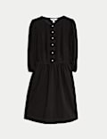 Pure Cotton Denim Mini Waisted Dress